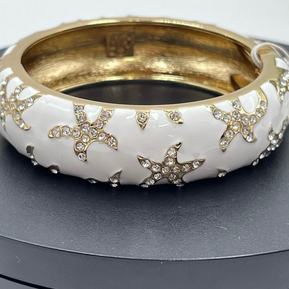 TOMMY BAHAMA GOLD PLATED WHITE PAVE RHINESTONE STARFISH‎ BRACELET NWT